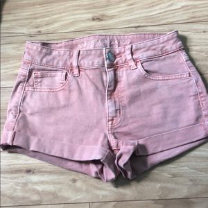 American eagle high waisted blush pink shorts